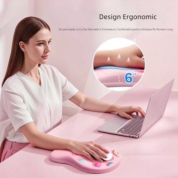 Pad de încheietură pentru mouse, din silicon, față dublă, antiaderent, rezistent la uzură, ușor de curățat - pentru birou