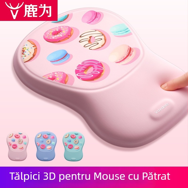 Pad de încheietură pentru mouse, din silicon, față dublă, antiaderent, rezistent la uzură, ușor de curățat - pentru birou