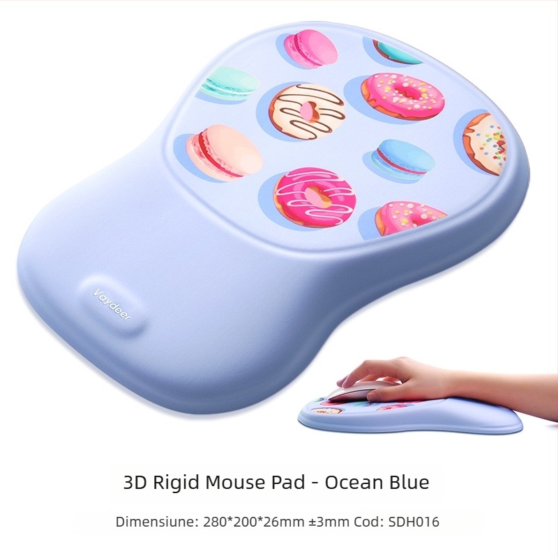 Pad de încheietură pentru mouse, din silicon, față dublă, antiaderent, rezistent la uzură, ușor de curățat - pentru birou