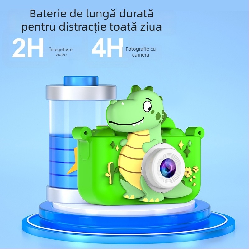 Xianhong Silicone Cameră pentru copii cu două camere, HD, Model General, Ecran LCD 2,0 inchi, 30W pixeli, Card TF, Baterie 400mA