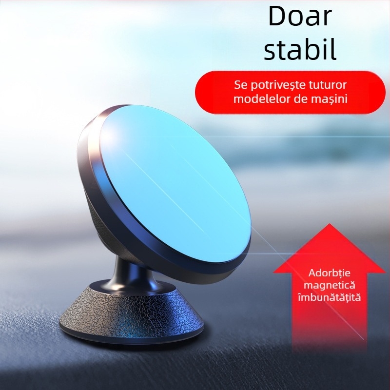 DESNAI Suport auto pentru telefon, magnet, rotire 360°, construcție din aliaj, model: suport pentru telefon în formă de pahar de vin cu model din piele