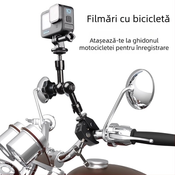 Suport auto universal multifuncțional pentru telefon și cameră, cu prindere pe tetieră