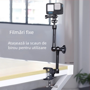 Suport auto universal multifuncțional pentru telefon și cameră, cu prindere pe tetieră