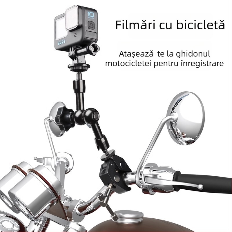 Suport auto universal multifuncțional pentru telefon și cameră, cu prindere pe tetieră