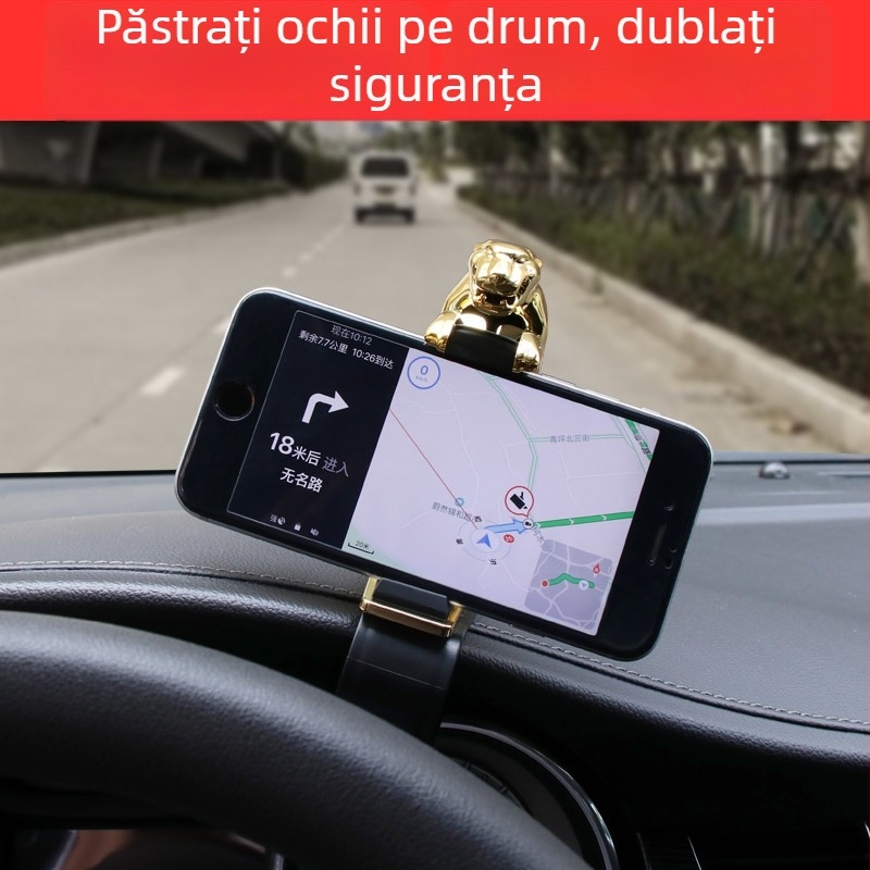 Suport HUD universal pentru bordul mașinii, montaj snap-on, clemă electrică, alimentare reîncărcabilă, pentru navigație și telefon mobil
