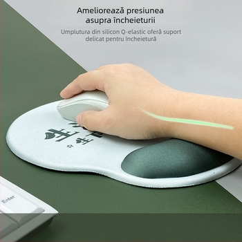 Pad pentru mouse cu sprijin pentru încheietură – covoraș mic din cauciuc, stil desen animat, imprimat, model universal