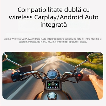 Camera de bord pentru motocicletă cu vizualizare 360°, senzor 2,0 MP, suport TF până la 64 GB, rezoluție 1600x600, montaj frontal pe motocicletă