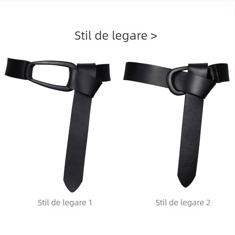 Palton damă din piele naturală, curea lată, nod decorativ, blană de miel cu două fețe, cataramă automată