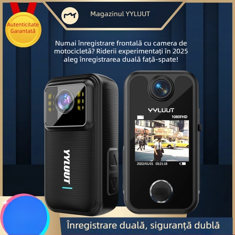 Dash cam pentru motocicletă L9, unghi de filmare 140°, 800.000 pixeli, card SD până la 64 GB, impermeabil, stabilizare HD