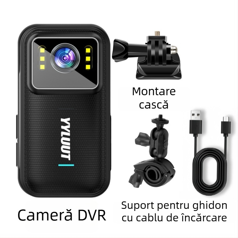 Dash cam pentru motocicletă L9, unghi de filmare 140°, 800.000 pixeli, card SD până la 64 GB, impermeabil, stabilizare HD