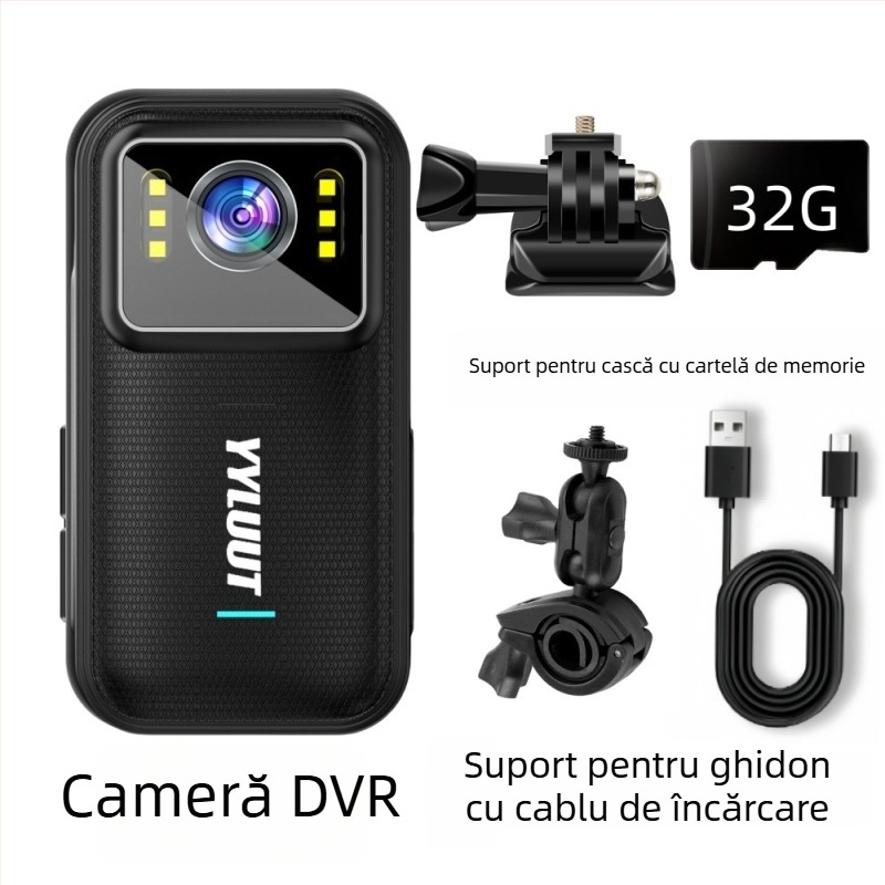 Dash cam pentru motocicletă L9, unghi de filmare 140°, 800.000 pixeli, card SD până la 64 GB, impermeabil, stabilizare HD