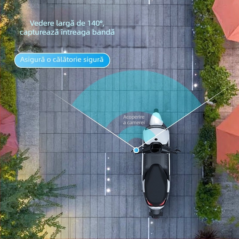 JC-H001 Cameră de bord pentru oglinda retrovizoare, unghi de vizualizare 140°, 2MP, suport până la TF Card de 128GB