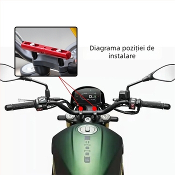 Suport universal pentru telefon pentru motocicletă, cu tijă extensibilă pentru DVR și navigație