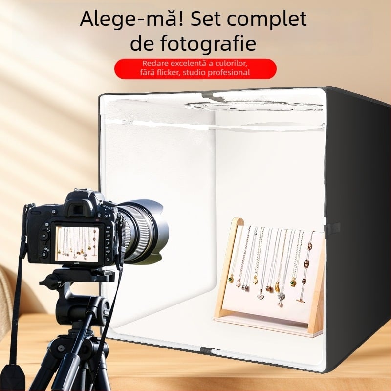 Cutie de iluminare LED pentru studio, fotografie de bijuterii