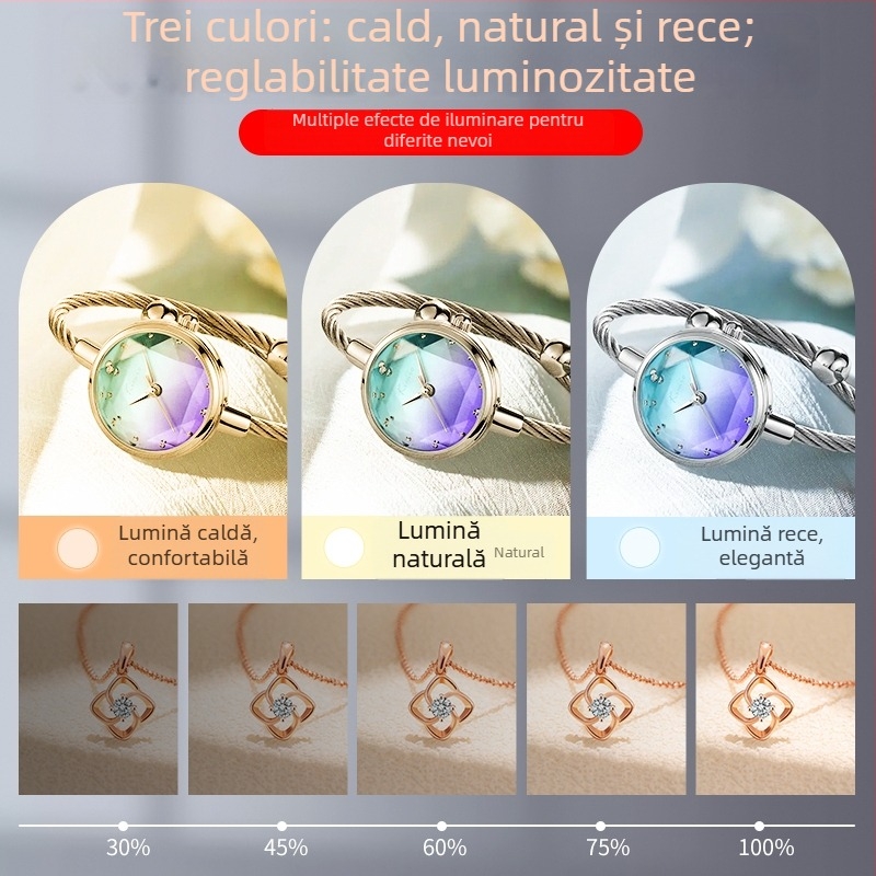 Cutie de iluminare LED pentru studio, fotografie de bijuterii