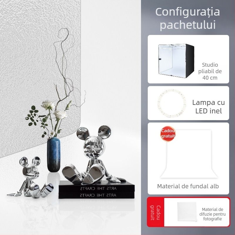 Cutie de iluminare LED pentru studio, fotografie de bijuterii