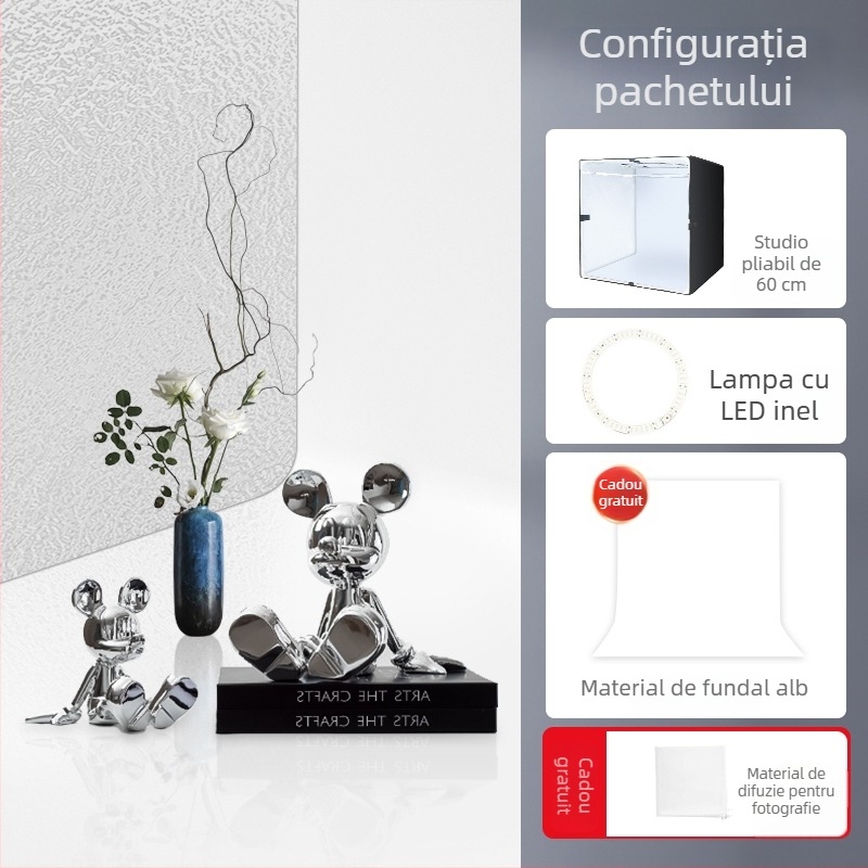 Cutie de iluminare LED pentru studio, fotografie de bijuterii