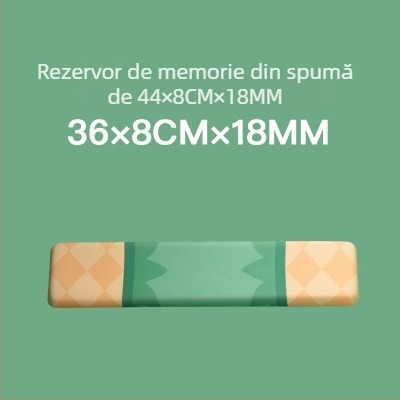 Little Bear Hall pernă pentru încheietură din bumbac memory pentru tastatură – mică pernă, suport pentru încheietură, o singură față, stil japonez simplu, transfer termic