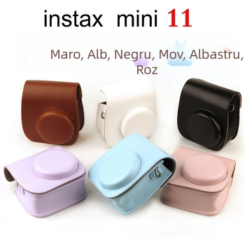 Geantă de cameră din piele pentru Instax Mini 11 — PU piele, impermeabilă, anti-furt, stil crossbody, model INSTAX MINI11