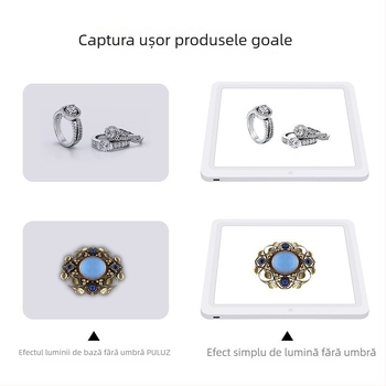 Puluz Fat Cow mini studio foto LED cu atingere, iluminare inferioară fără umbră, ABS, model Pu5136/PU5131W