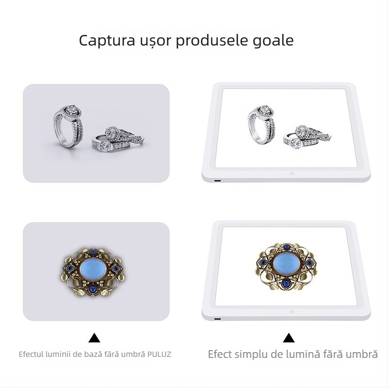 Puluz Fat Cow mini studio foto LED cu atingere, iluminare inferioară fără umbră, ABS, model Pu5136/PU5131W