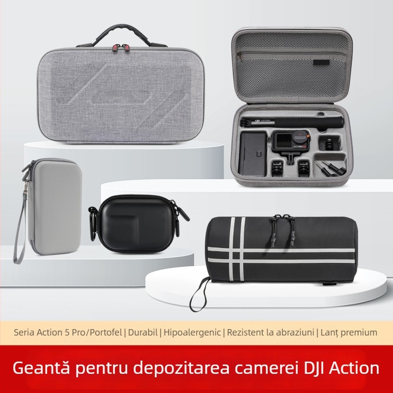 Husă de depozitare portabilă pentru DJI Osmo Action 5 Pro/4/3 și camere GoPro