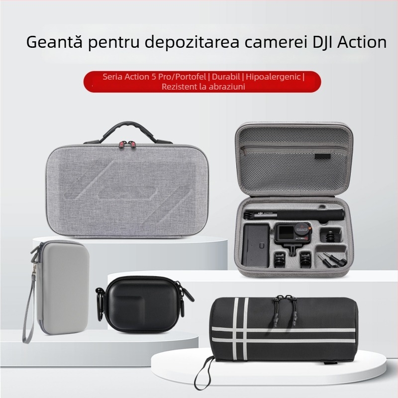 Husă de depozitare portabilă pentru DJI Osmo Action 5 Pro/4/3 și camere GoPro