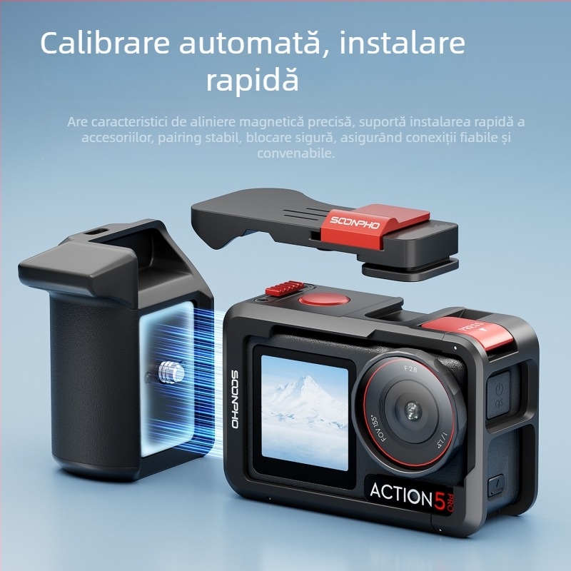 Cușcă metalică pentru DJI Action5 Pro/4/3 cu mâner pentru filmare stradală