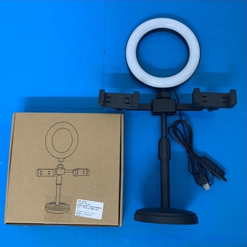 Suport de masă pentru telefon pentru streaming live, cu poziții reglabile pentru camere duale/triple; plastic, stil general