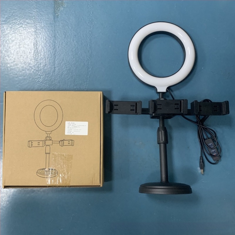 Suport de masă pentru telefon pentru streaming live, cu poziții reglabile pentru camere duale/triple; plastic, stil general