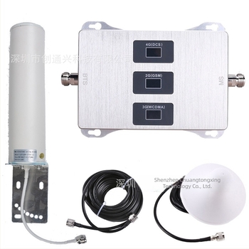 Amplificator de semnal pentru telefonia mobilă cu trei ecrane, GDW-04, bandă de frecvență 900–1800–2100 MHz, GSM/DCS/WCDMA, rază de acțiune 100, procesare OEM