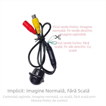 Cameră auto CCD cu comutare dublă, cupolă, vedere la mers înapoi, unghi larg