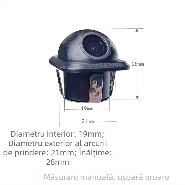 Cameră auto CCD cu comutare dublă, cupolă, vedere la mers înapoi, unghi larg