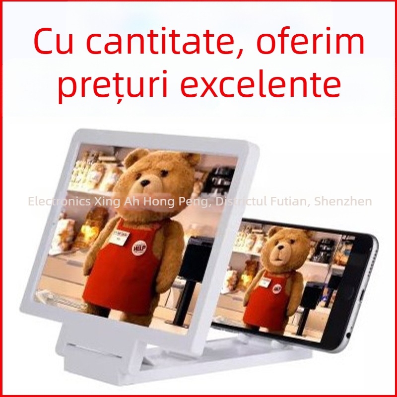Suport Lazy Man Model 022 – lupă video pentru ecranul telefonului, plastic, utilizare generală