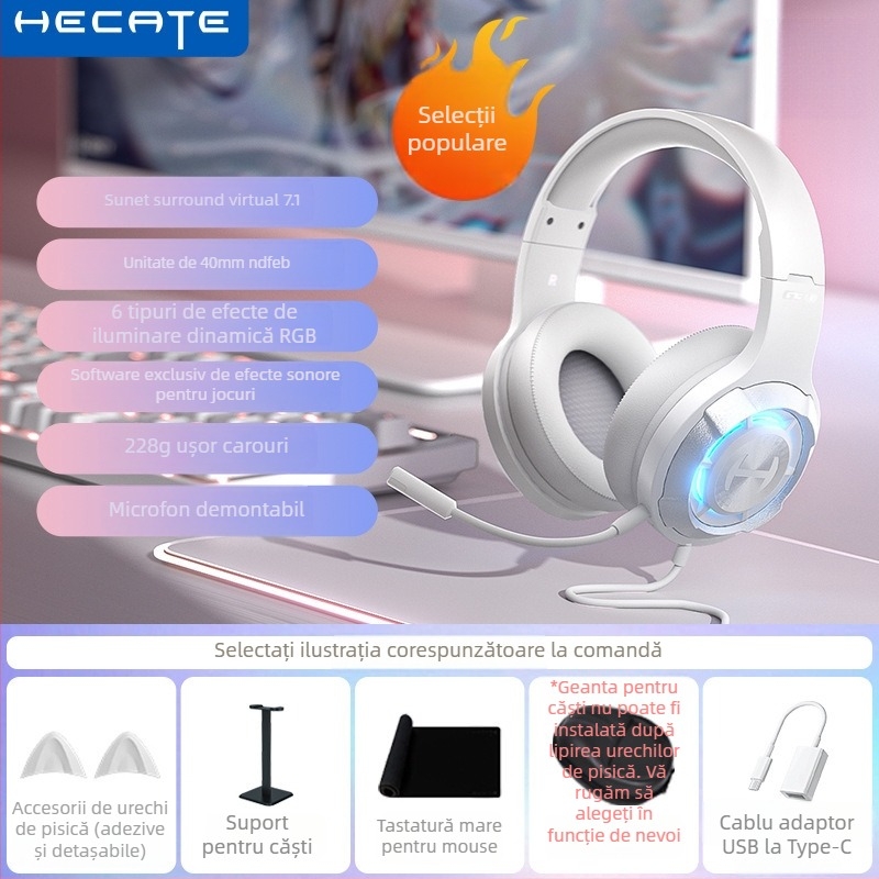 Edifier G30II căști de gaming cu urechi de pisică USB