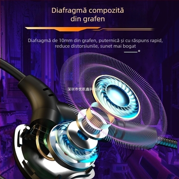 Căști de gaming in-ear, cu microfon, cablate, model G59, conector 3,5 mm, lansare 2024-08-29, suport personalizare