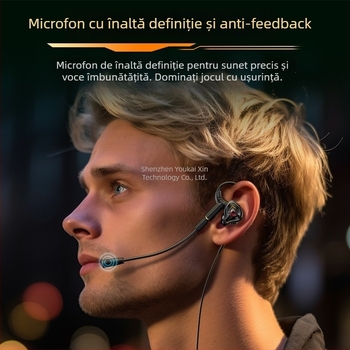 Căști de gaming in-ear, cu microfon, cablate, model G59, conector 3,5 mm, lansare 2024-08-29, suport personalizare