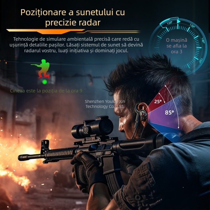 Căști de gaming in-ear, cu microfon, cablate, model G59, conector 3,5 mm, lansare 2024-08-29, suport personalizare