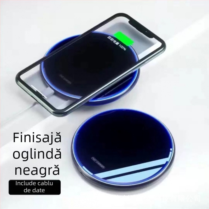 Încărcător wireless 50W pentru iPhone 8–16, Huawei Mate50/40 Pro, Xiaomi și OPPO, protocol AFC