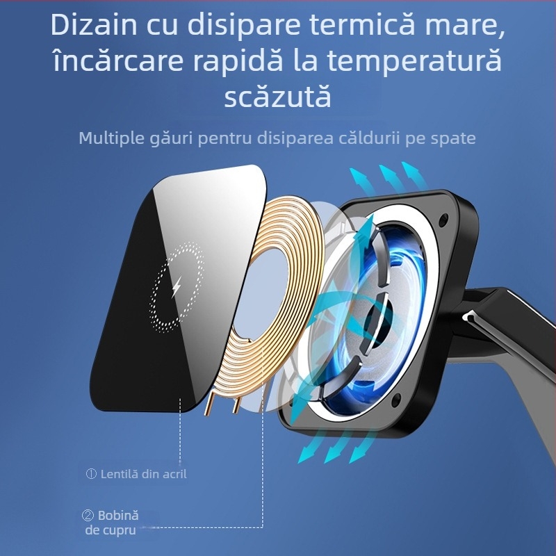 Încărcător wireless magnetic 3 în 1 pentru Apple Watch și AirPods (putere totală 27W, încărcare magnetică, QC3.0, 9V/3A)