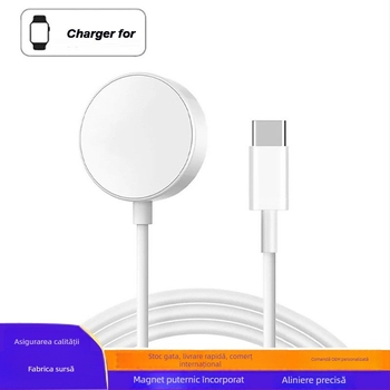 Apple Watch încărcător magnetic rapid cu bază portabilă, încărcare wireless, protocol PD, ieșire 3W, putere totală 5W