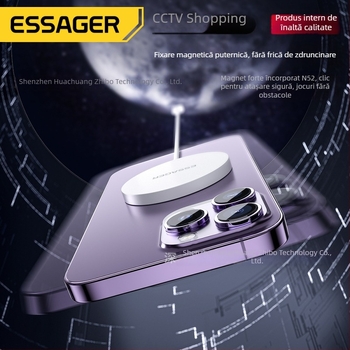 ESSAGER Încărcător wireless magnetic 2 în 1 15W pentru iPhone și AirPods, PD, 2A