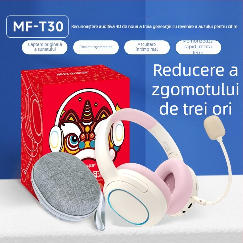 Căști Bluetooth cu ANC pentru elevi — Gen 3 MF-T30, purtate pe cap, învățare de recitare