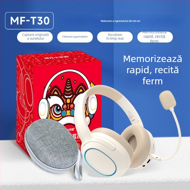 Căști Bluetooth cu ANC pentru elevi — Gen 3 MF-T30, purtate pe cap, învățare de recitare