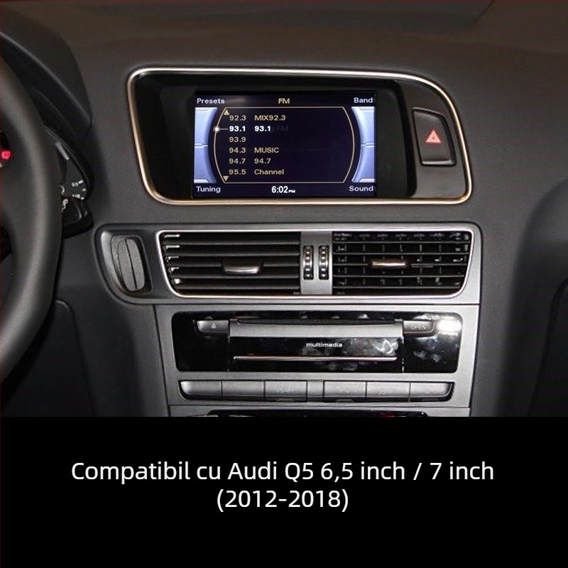 Adaptor wireless CarPlay/Android Auto pentru Audi - EC13-C, procesor dual-core, 1GB RAM, interfață wireless, ecran capacitiv