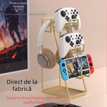 Suport metalic pentru controlere de jocuri și organizator de birou – 1 nivel, autonom, pentru dormitor