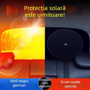 Parasolar pentru parbrizul din spate al mașinii, montaj încastrat, potrivire universală, personalizare disponibilă și imprimare logo, construcție din aliaj metalic