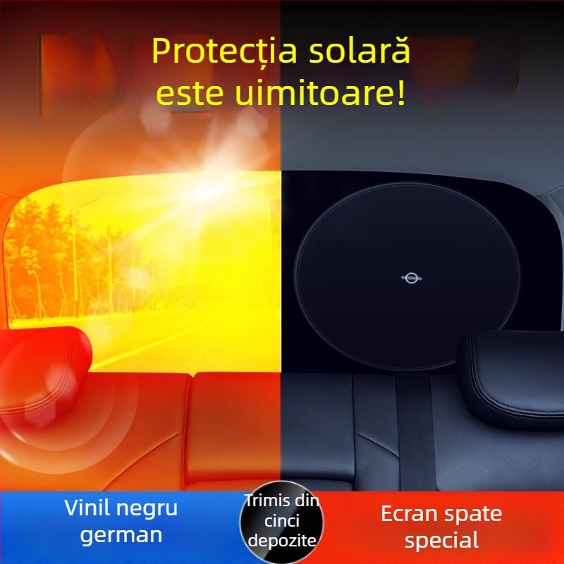 Parasolar pentru parbrizul din spate al mașinii, montaj încastrat, potrivire universală, personalizare disponibilă și imprimare logo, construcție din aliaj metalic