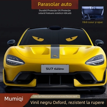 Umbră pentru parbrizul frontal al mașinii, perdea opacă pentru protecție împotriva căldurii și izolație termică, folie de aluminiu