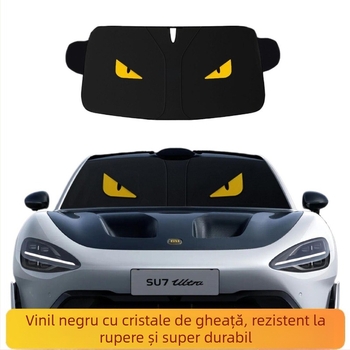 Umbră pentru parbrizul frontal al mașinii, perdea opacă pentru protecție împotriva căldurii și izolație termică, folie de aluminiu
